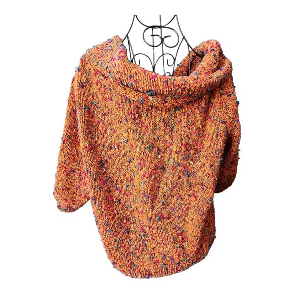 Purl One Australia Hand Knitted Crop Sweater One Size Tango Vintage Artsy Boho - Picture 4 of 11